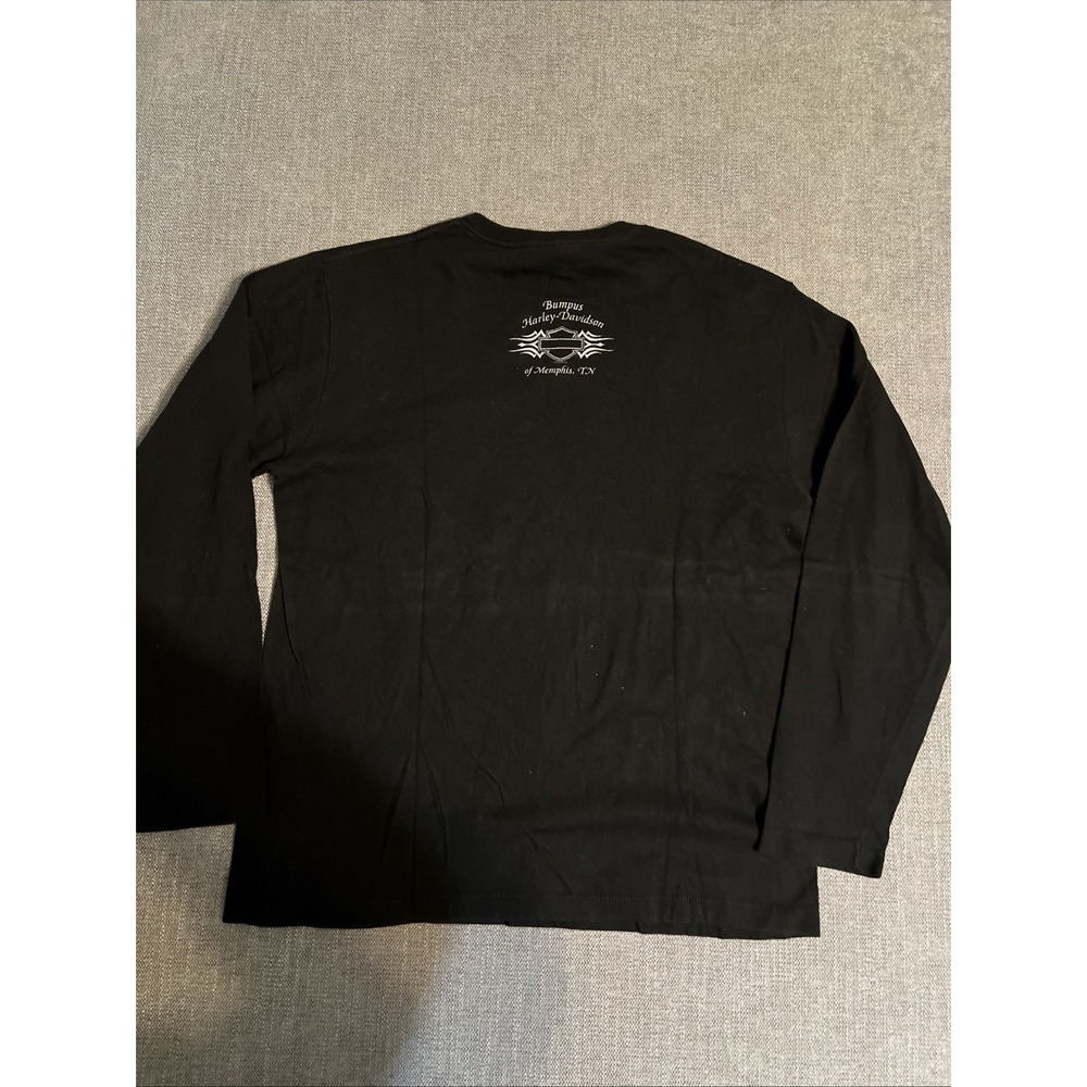 Vintage Harley Davidson Studded Long Sleeve T-Shirt Women's M Black - Picture 8 of 11